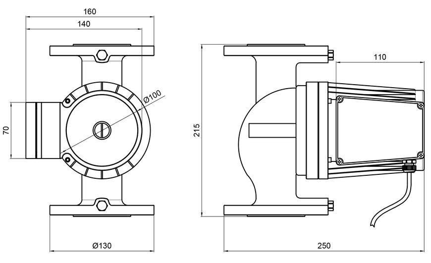 Насос циркуляционный фланцевый THERMO ALLIANCE 5" LPA40-13-550 TALPA40-3550 - LPA4013550