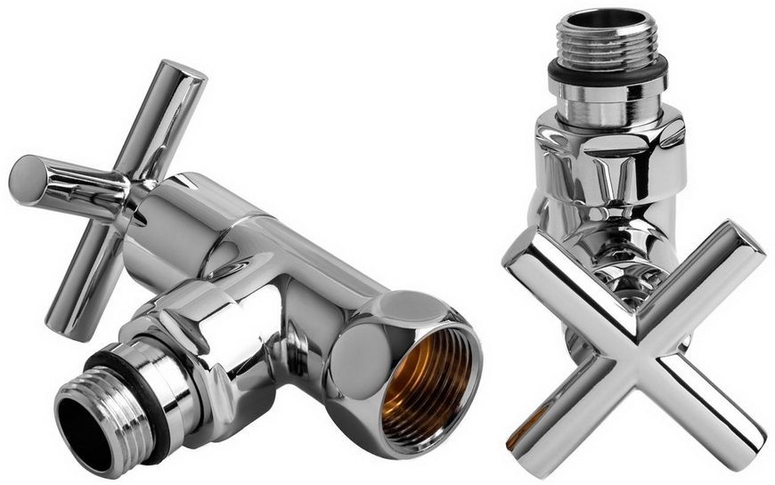 Кран для полотенцесушителя угловой NAVIN Премиум 3/4"х1/2", 2 шт. (21-031530-4704) - 21-031530-4704