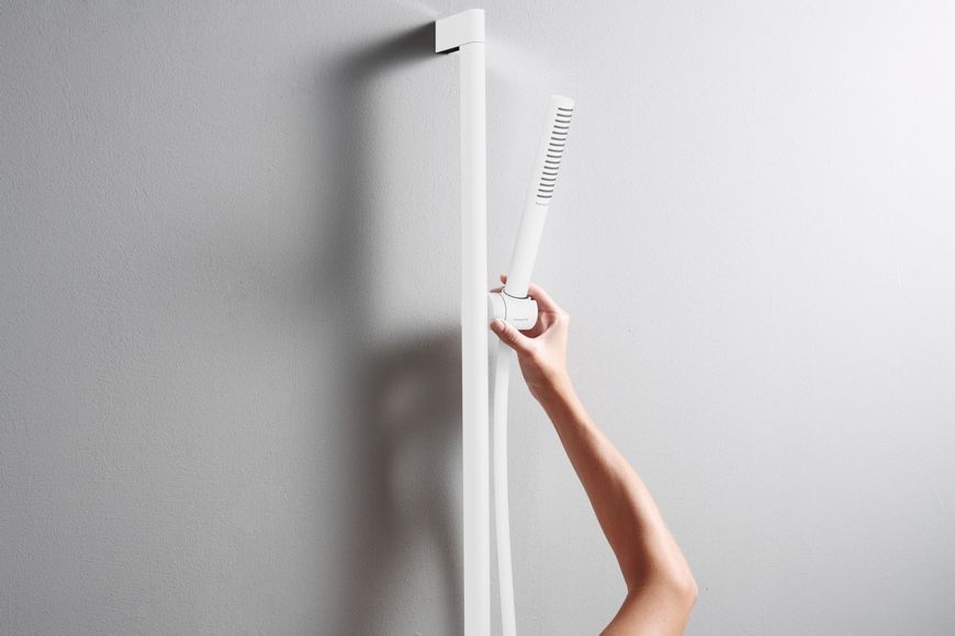 Душова штанга HANSGROHE Unica S Puro 65 см з тримачем і душовим шлангом Isiflex 160 см Matt White 24402700 біла матова - 24402700