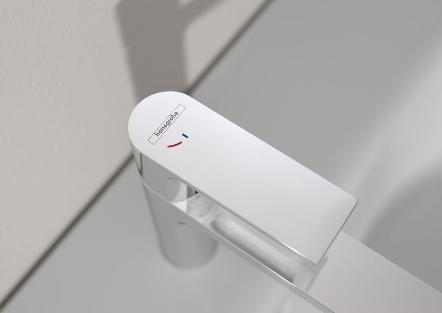 Смеситель для раковины HANSGROHE Rebris E 110 CoolStart EcoSmart+ хром 72589000 с донным клапаном - 72589000