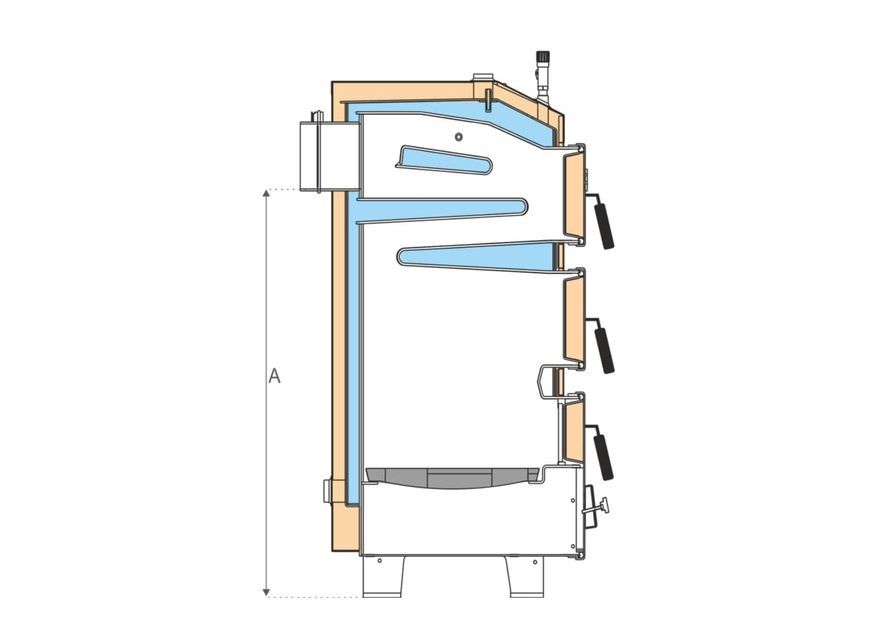 Твердотопливный котел METALBET Aqua Omega 35 kW - AO35