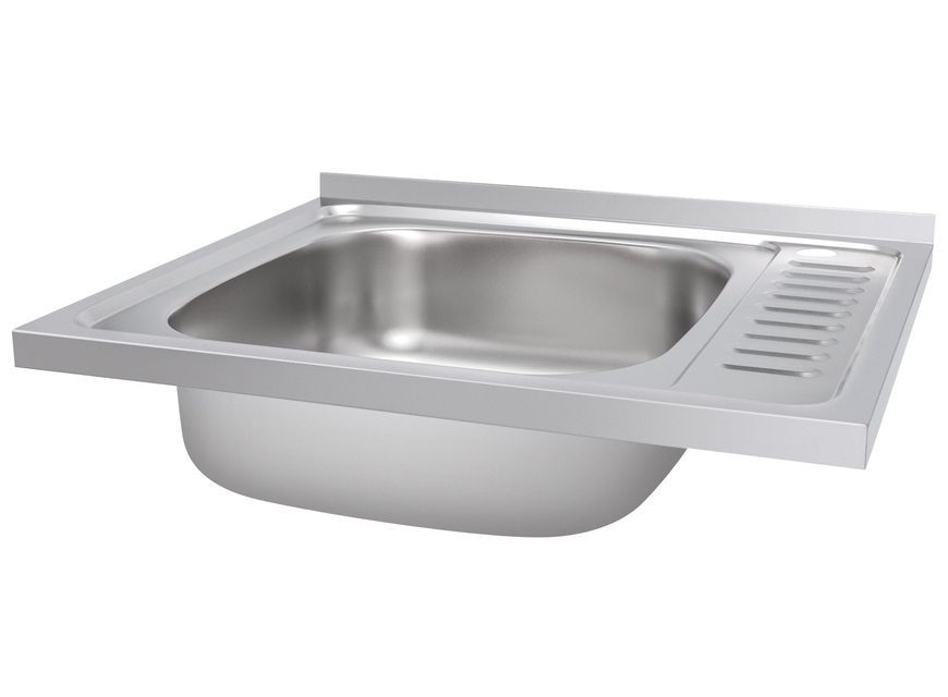 Мийка для кухні накладна Brinex 6050-L Satin 0,6 мм BRIN6050LSAT06 - BRIN6050LSAT06