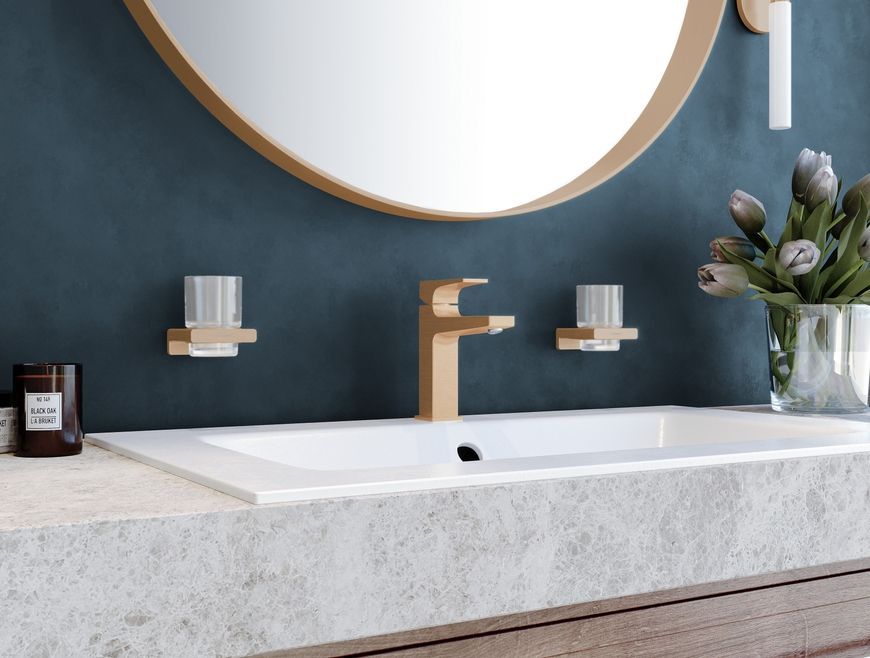Стакан для зубних щіток HANSGROHE AddStoris Brushed Bronze 41749140 бронза
