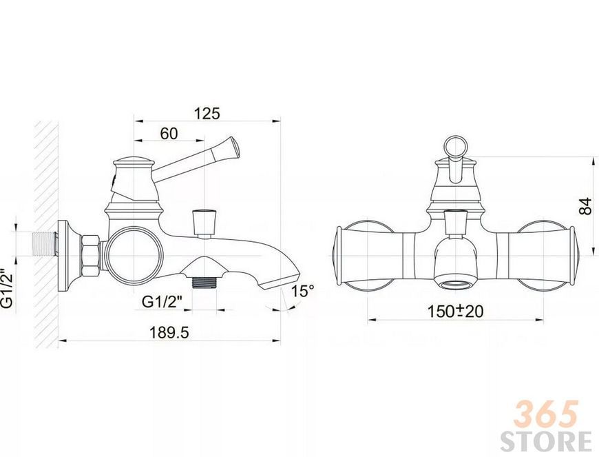 Змішувач для ванни IMPRESE PODZIMA LEDOVE ZMK01170104 хром, 35 мм - ZMK01170104