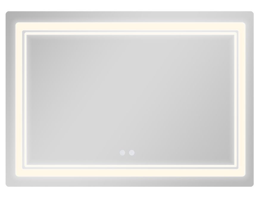 Дзеркало Qtap Cardinal CA2 1200х800 прямокутне з LED-підсвічуванням Touch, з антизапотіванням, з димером, рег. темп. кольору (3000-6500 K) QT0478C1208048454
