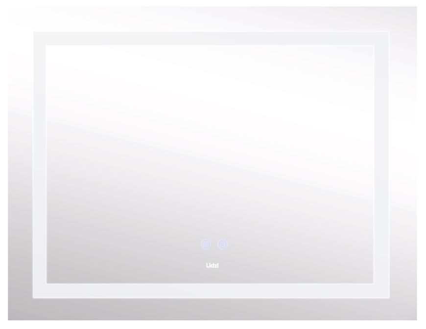 Дзеркало Lidz Kubis KU1 1000х800 мм з LED-підсвічуванням Touch, з антизапотіванням, з димером, рег. яскравості LD78LF61410080