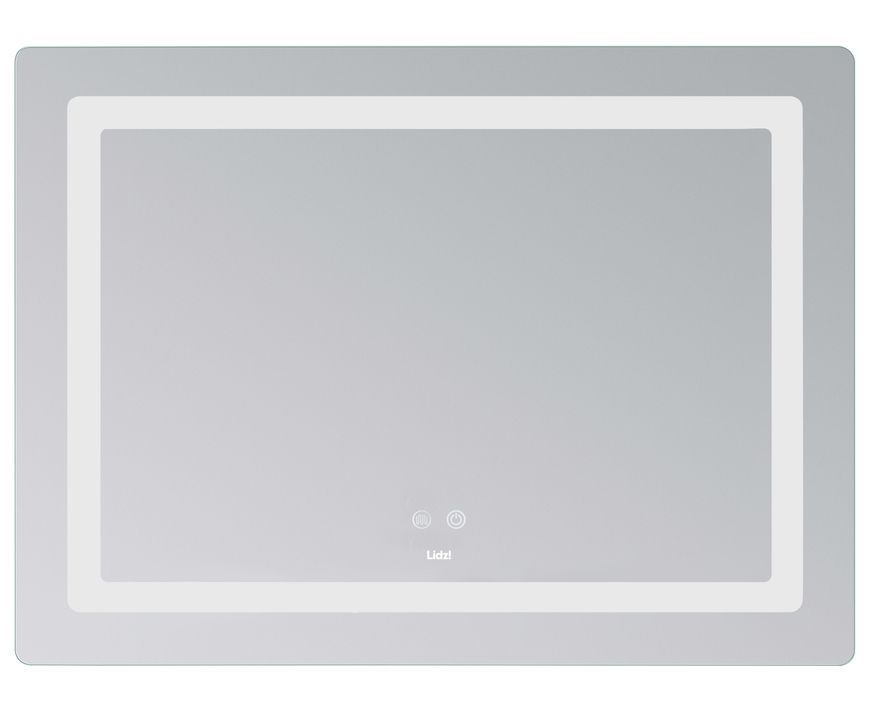 Дзеркало Lidz Kubis KU2 900х700 мм з LED-підсвічуванням Touch, з антизапотіванням, з димером, рег. яскравості LD78LF904907048452