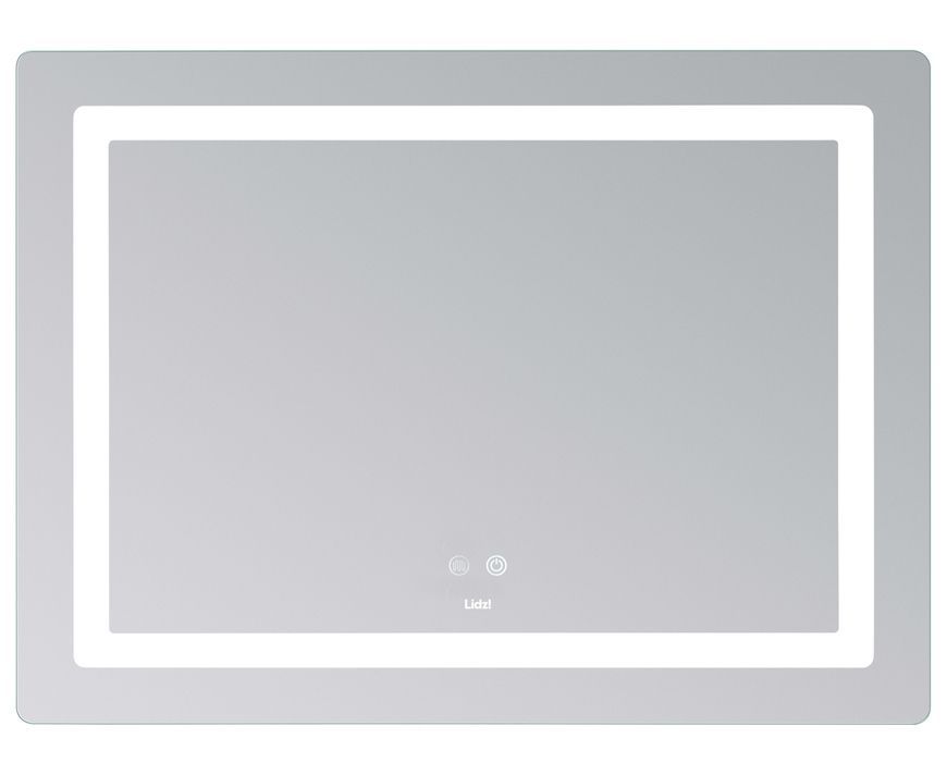 Дзеркало Lidz Kubis KU2 900х700 мм з LED-підсвічуванням Touch, з антизапотіванням, з димером, рег. яскравості LD78LF904907048452