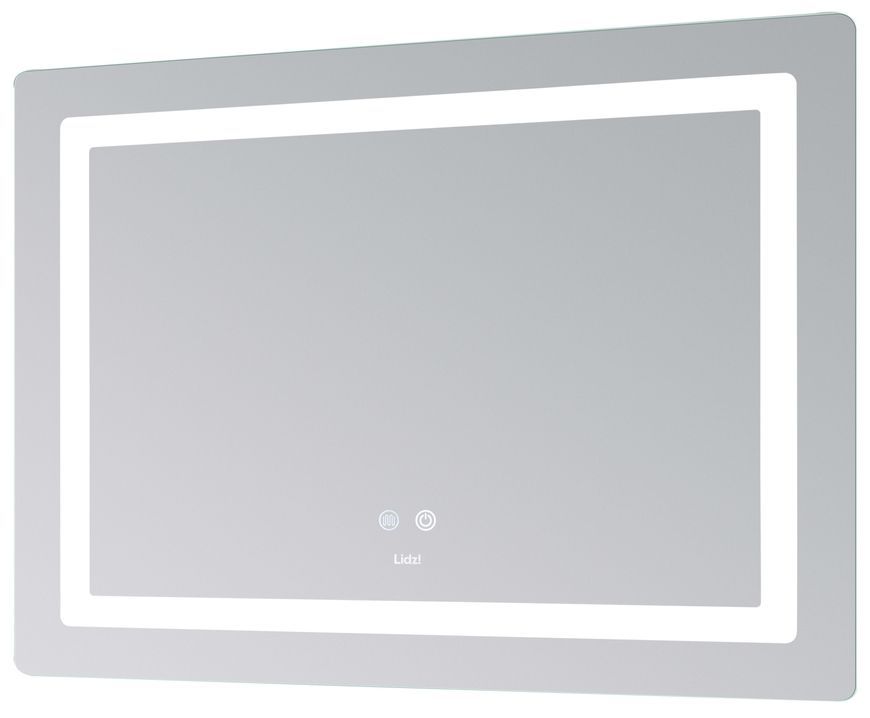 Дзеркало Lidz Kubis KU2 900х700 мм з LED-підсвічуванням Touch, з антизапотіванням, з димером, рег. яскравості LD78LF904907048452