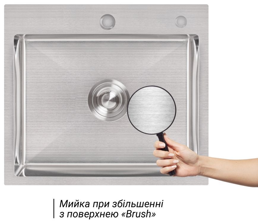 Кухонна мийка LIDZ Handmade H5045 Brushed Steel 3,0/1,0 диспенсер LDH5045BRU35383 - LDH5045BRU35383