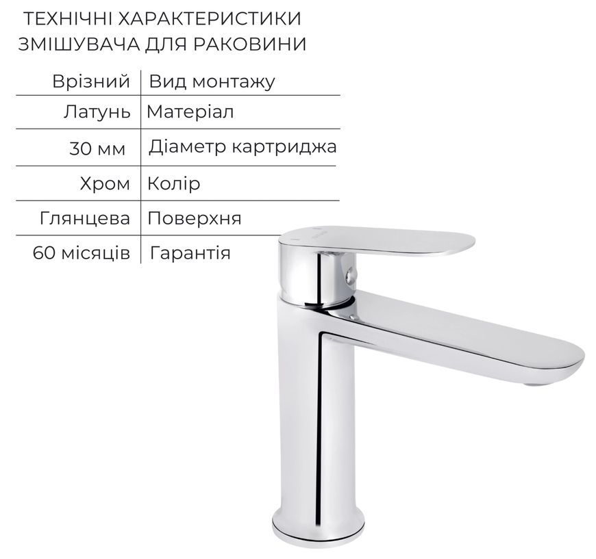 Набор Qtap Evia: душевая система с изливом и смеситель для умывальника Crome QTEVI2701CRM4757648756