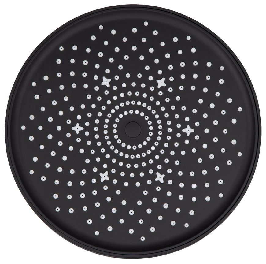 Лейка для верхнего душа Qtap Hlavova 230 мм круглая Matt Black QTHLA107BLM45788 - QTHLA107BLM45788