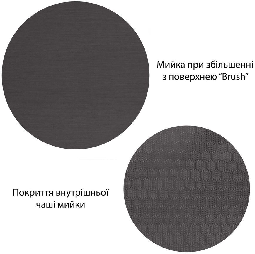 Кухонная мойка Kroner KRP Schwarze-SET7545F3HM PVD 3,0/0,8 мм графит CV036721 - Schwarze-SET7545F3HM