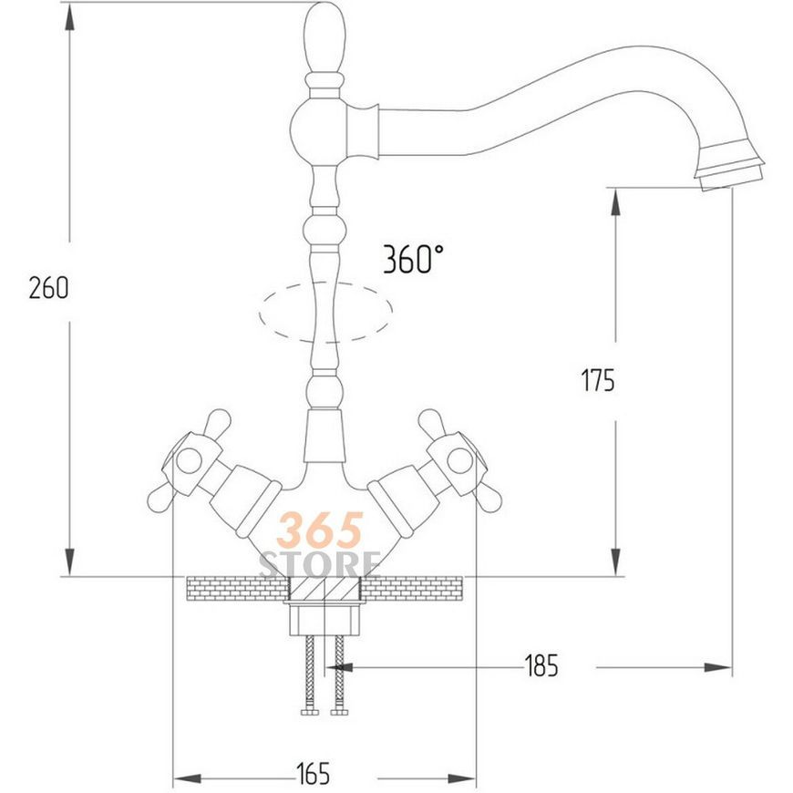 Змішувач для мийки POTATO P4360 - POTP4360