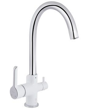 Змішувач для кухні Qtap Grand з підключенням для питної води Chrome/White QTGRA362CRW45668 - QTGRA362CRW45668