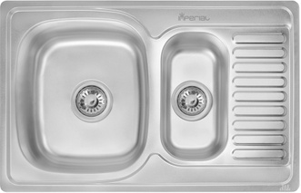 Кухонна мийка IMPERIAL 7850 Micro Decor двійна 0,8 мм (IMP7850DECD) - IMP7850DECD-