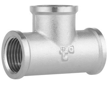 Тройник латунный Thermo Alliance Forte 1/2"ВРх1/2"ВРх1/2"ВР равнопроходной никелированный SF36115