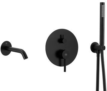Смеситель для ванны скрытого монтажа KFA ARMATURA MOZA BLACK 5039-401-81 черный - 5039-401-81