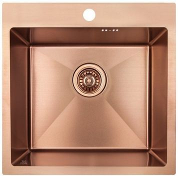 Кухонная мойка IMPERIAL D5050BR PVD bronze Handmade 2,7/1,0 мм (IMPD5050BRPVDH10) - IMPD5050BRPVDH10
