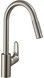 Змішувач для кухонної мийки HANSGROHE Focus 240 2jet з висувним виливом Stainless Steel Finish 31815800 - 31815800 - 1