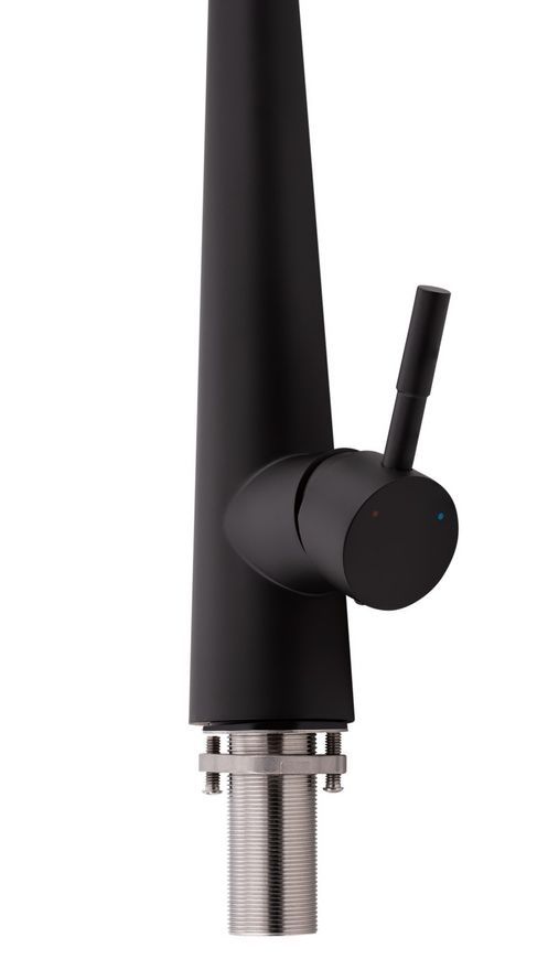Смеситель для кухни QTAP Evička 9135103UB с выдвижным изливом (черный) - QTEVI9135103UB