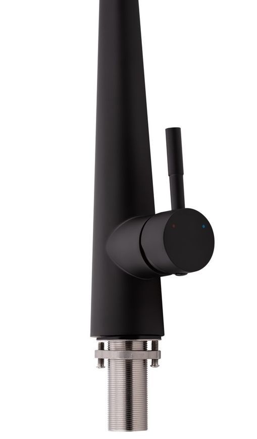 Смеситель для кухни QTAP Evička 9135103UB с выдвижным изливом (черный) - QTEVI9135103UB