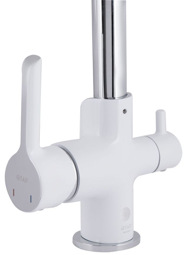 Змішувач для кухні Qtap Grand з підключенням для питної води Chrome/White QTGRA362CRW45668 - QTGRA362CRW45668