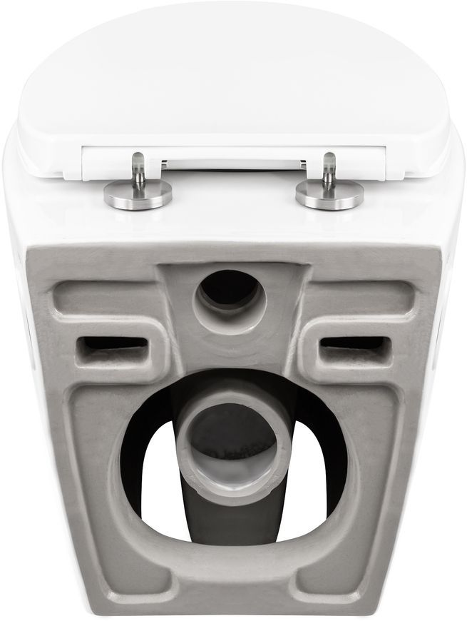 Унитаз подвесной QTAP Leo безободковый с сиденьем Soft-close QT11331002ERW - QT11331002ERW