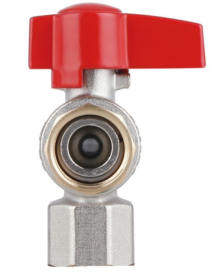 Кран кульовий кутовий з накидною гайкою Thermo Alliance Standart 1/2" ВР латунь PN40 TAS223W15