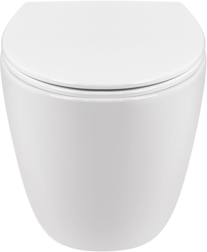Унитаз подвесной QTAP Leo безободковый с сиденьем Soft-close QT11331002ERW - QT11331002ERW