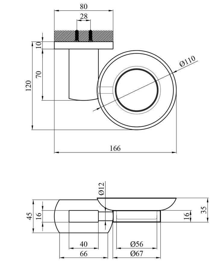 Мыльница настенная Kroner KRP Graz-C95604 хром CV024596