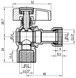 Кран кульовий кутовий з накидною гайкою Thermo Alliance Standart 1/2" ВР латунь PN40 TAS223W15