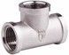 Трійник латунний SD Forte 1/2"ВРх1/2"ВРх1/2"ВР рівнопрохідний нікельований SF36115