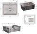 Кухонна мийка LIDZ Handmade H6050 Brushed Steel 3,0/1,0 дозатор, корзина LDH6050BRU3537147520 - LDH6050BRU3537147520 - 2