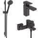 Набор смесителей HANSGROHE Vernis Shape MB 100 EcoSmart 3 в 1 (71561670+71450670+26423670) 20230003 черный матовый