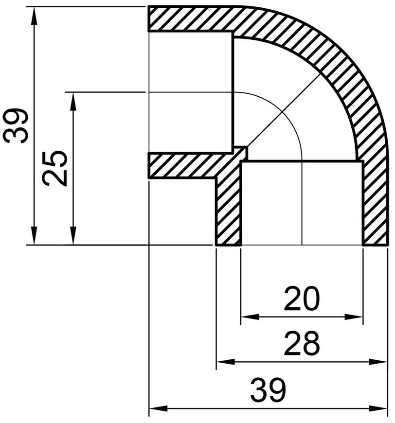 Уголок PPR ALFA PLAST 20, 90&deg; APEL9020XXX - APEL9020XXX
