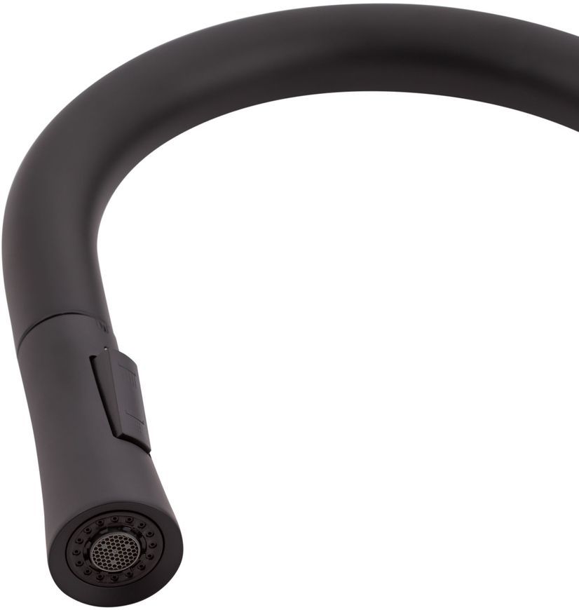 Смеситель для кухни QTAP Evička 9135103UB с выдвижным изливом (черный) - QTEVI9135103UB