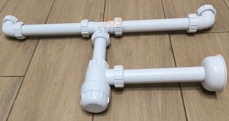 Сифон для умивальника McALPINE 1 1/4&Prime; x 32 мм подвійний HC2+PIPE - HC2+PIPE