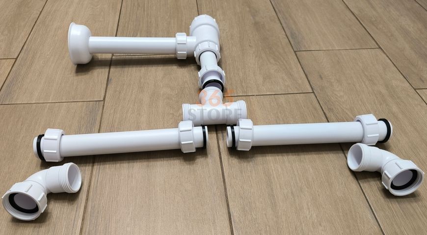 Сифон для умивальника McALPINE 1 1/4&Prime; x 32 мм подвійний HC2+PIPE - HC2+PIPE