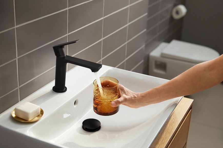Змішувач для раковини HANSGROHE Rebris E 110 CoolStart чорний матовий 72560670 - 72560670