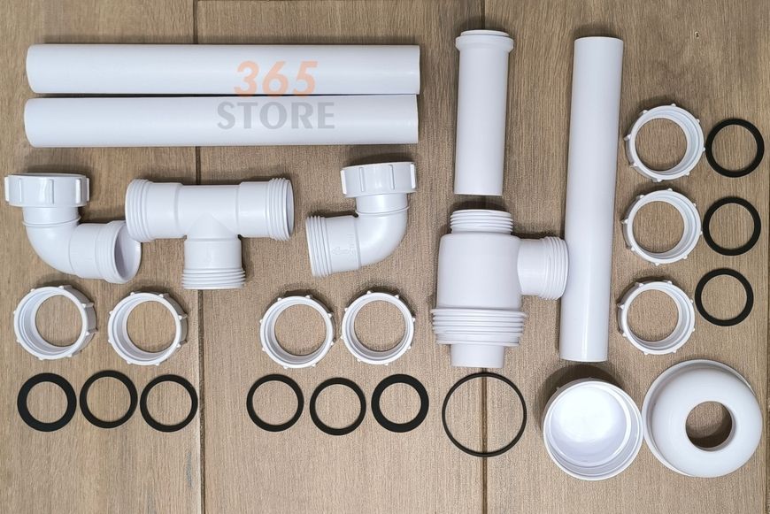 Сифон для умивальника McALPINE 1 1/4&Prime; x 32 мм подвійний HC2+PIPE - HC2+PIPE