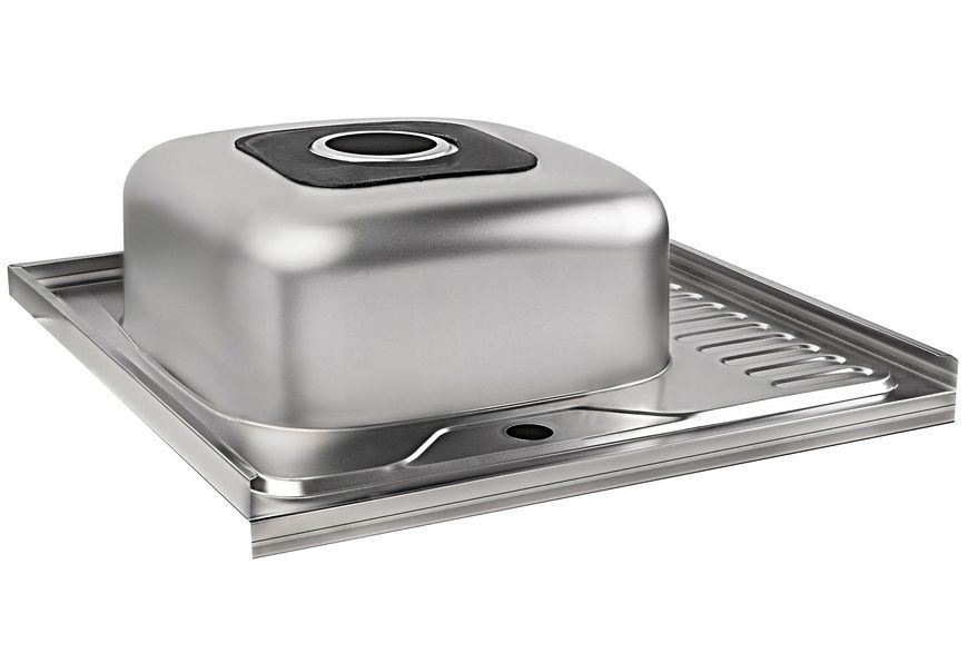 Мойка для кухни накладная Brinex 6060-L Satin 0,6 мм BRIN6060LSAT06 - BRIN6060LSAT06