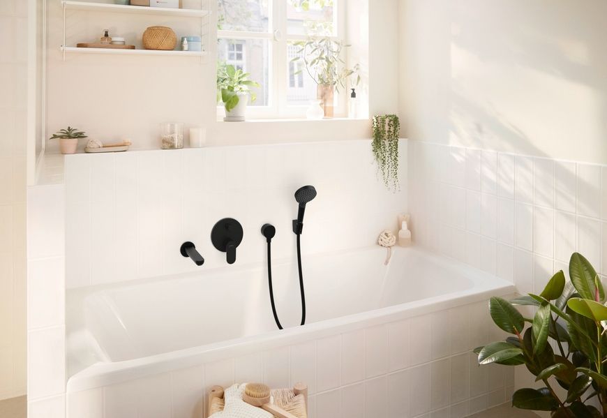 Змішувач для ванни HANSGROHE Rebris S прихованого монтажу чорний матовий 72466670 - 72466670