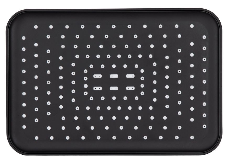 Лійка для верхнього душу Qtap Hlavova 260x180 мм прямокутна Black Matt QTHLA107BLM45786 - QTHLA107BLM45786