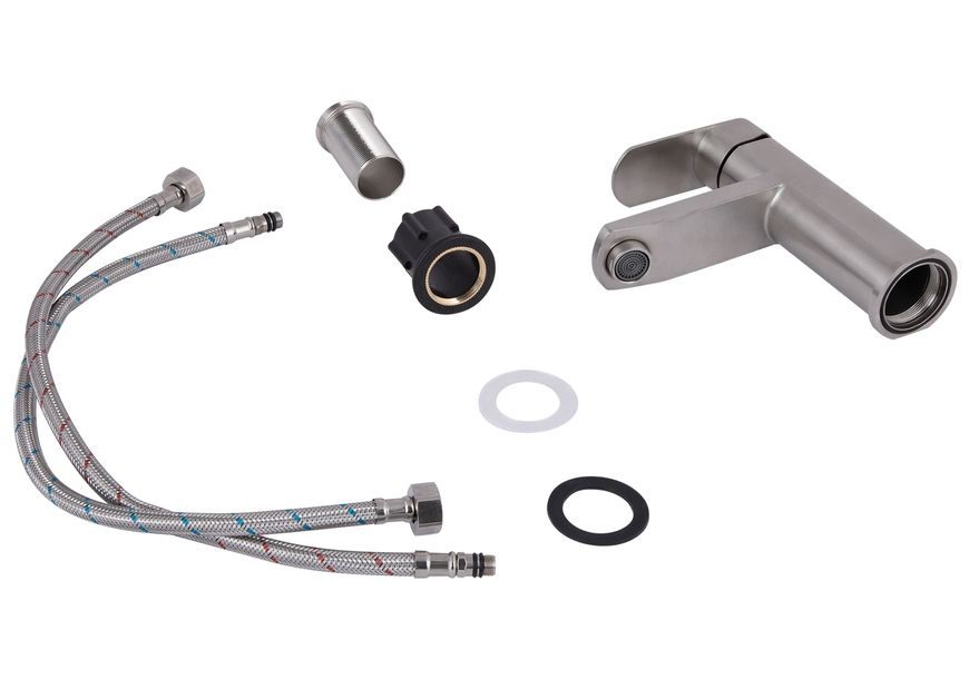 Смеситель для умывальника Lidz Luna 001F Nickel LDLUN001FNKS46094 - LDLUN001FNKS46094