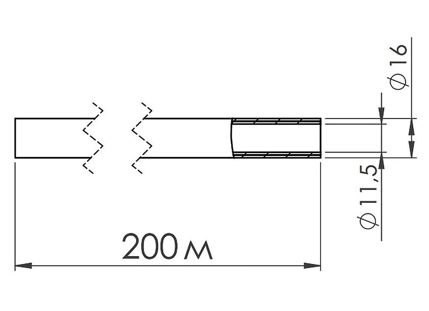 Труба металлопластиковая SD FORTE PERT-AL-PERT 16х2 мм, 200 м SFE0111616 - SFE0111616