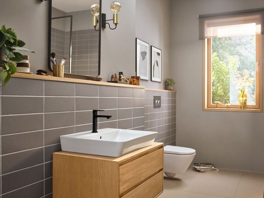 Змішувач для раковини HANSGROHE Rebris E 110 CoolStart чорний матовий 72560670 - 72560670