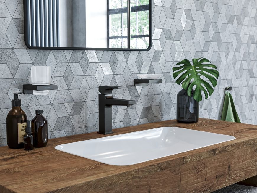 Стакан для зубних щіток HANSGROHE AddStoris Brushed Black Chrome 41749340 чорний хром