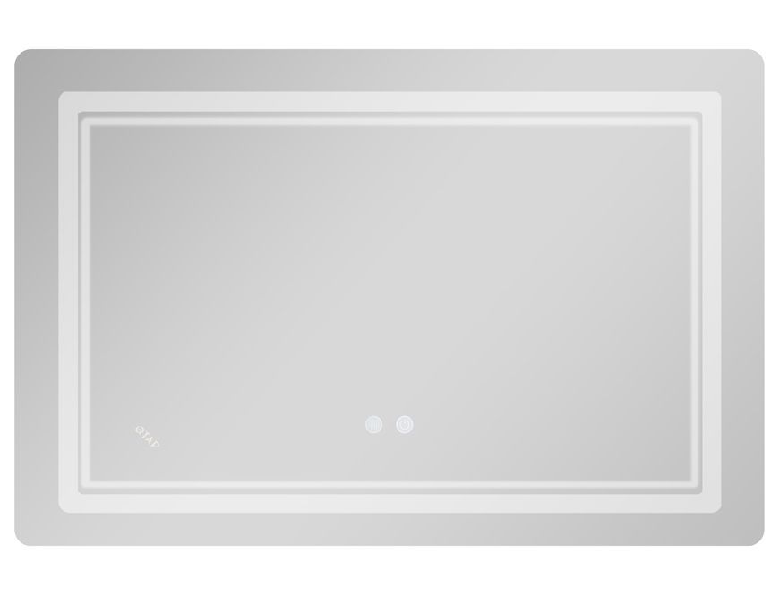 Дзеркало Qtap Cardinal CA2 800&times;600 прямокутне з LED-підсвічуванням Touch, з антизапотіванням, з димером, рег. темп. кольору (3000-6500 K) QT0478C806048457