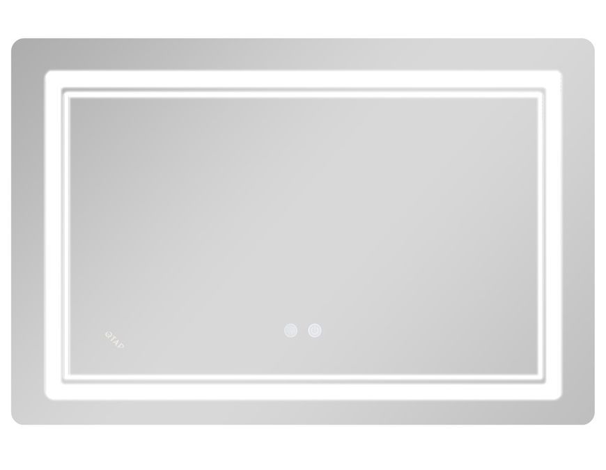 Дзеркало Qtap Cardinal CA2 800&times;600 прямокутне з LED-підсвічуванням Touch, з антизапотіванням, з димером, рег. темп. кольору (3000-6500 K) QT0478C806048457